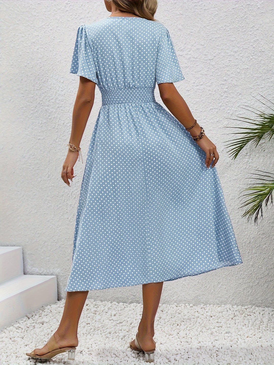 Elegant Kjole Prikket Élisa