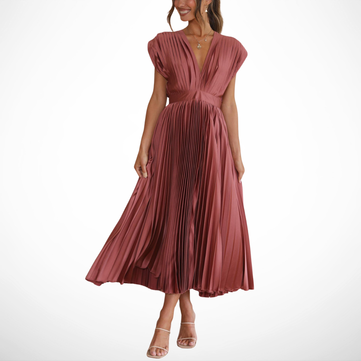 Elegant Plisserte Kjole