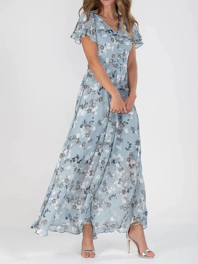 Lang Blomstret Kjole Élina
