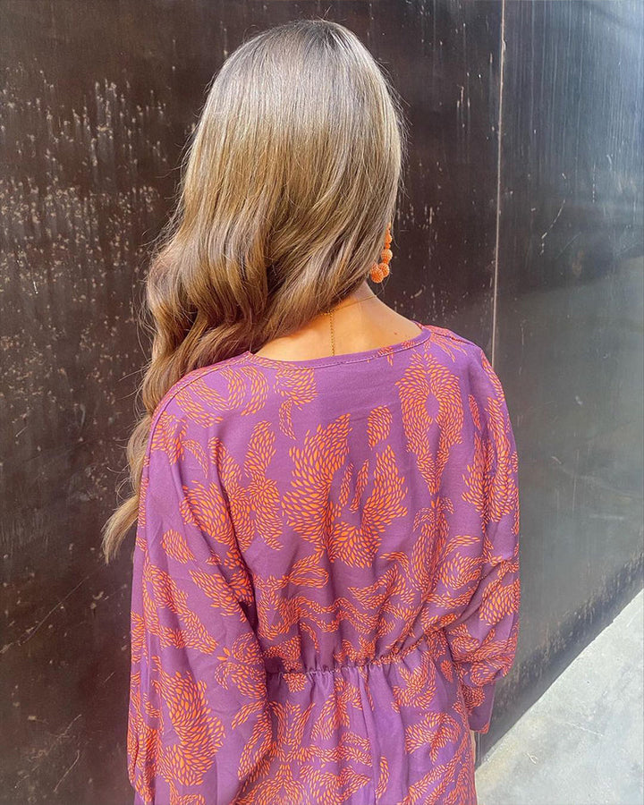 Midi Kjole Eleganse Floral