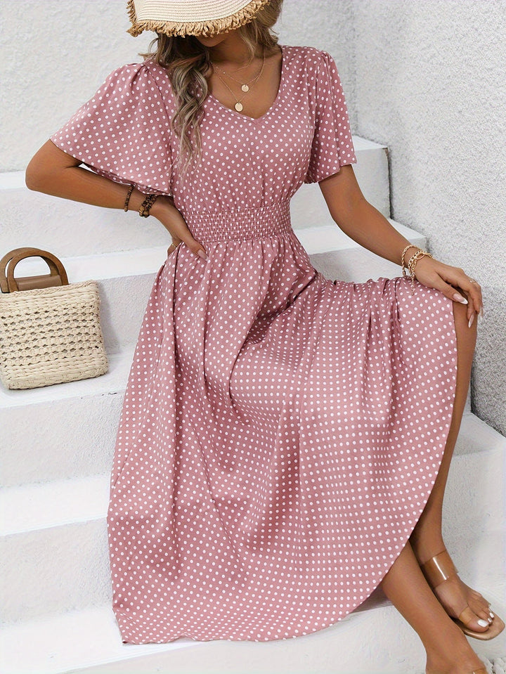 Elegant Kjole Prikket Élisa