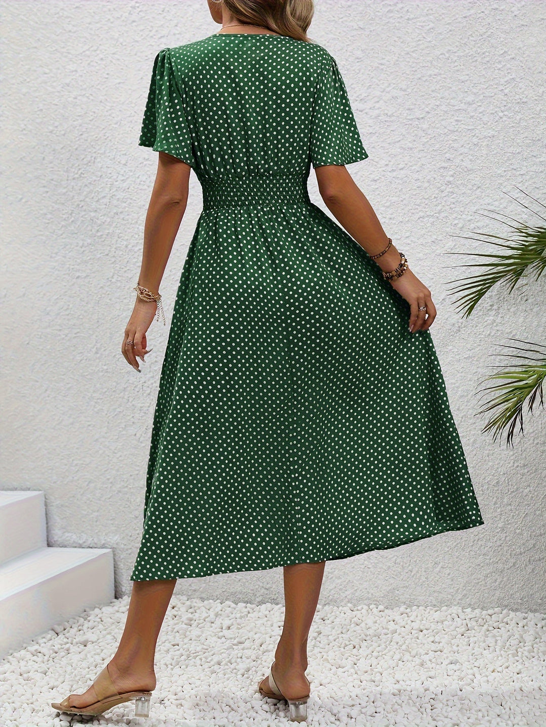 Elegant Kjole Prikket Élisa