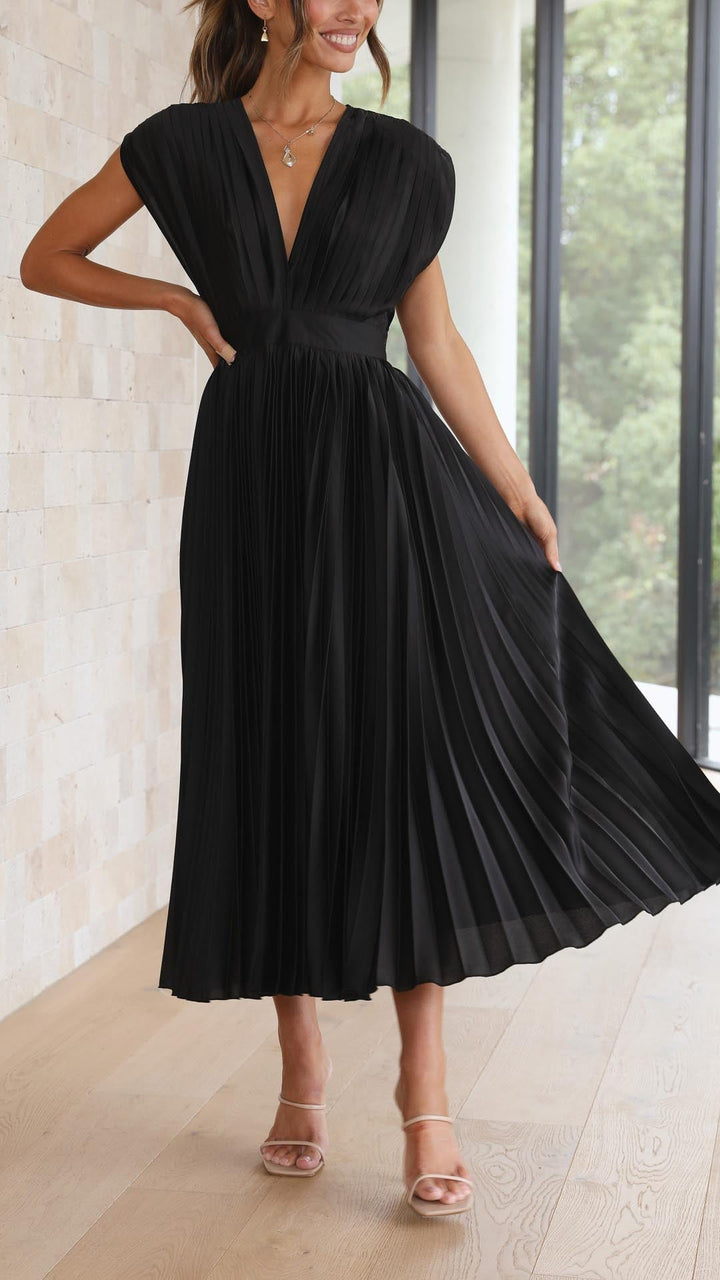 Elegant Plisserte Kjole