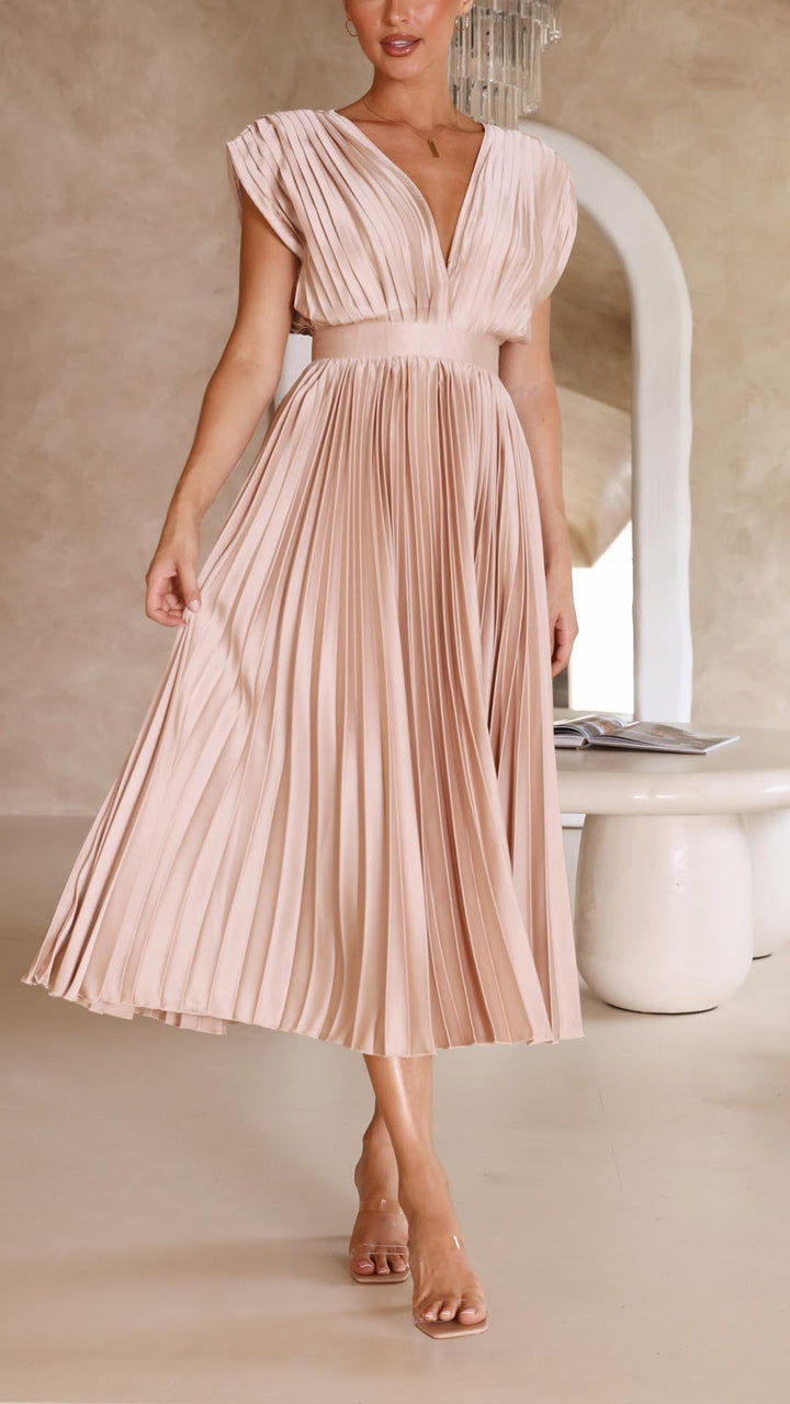 Elegant Plisserte Kjole