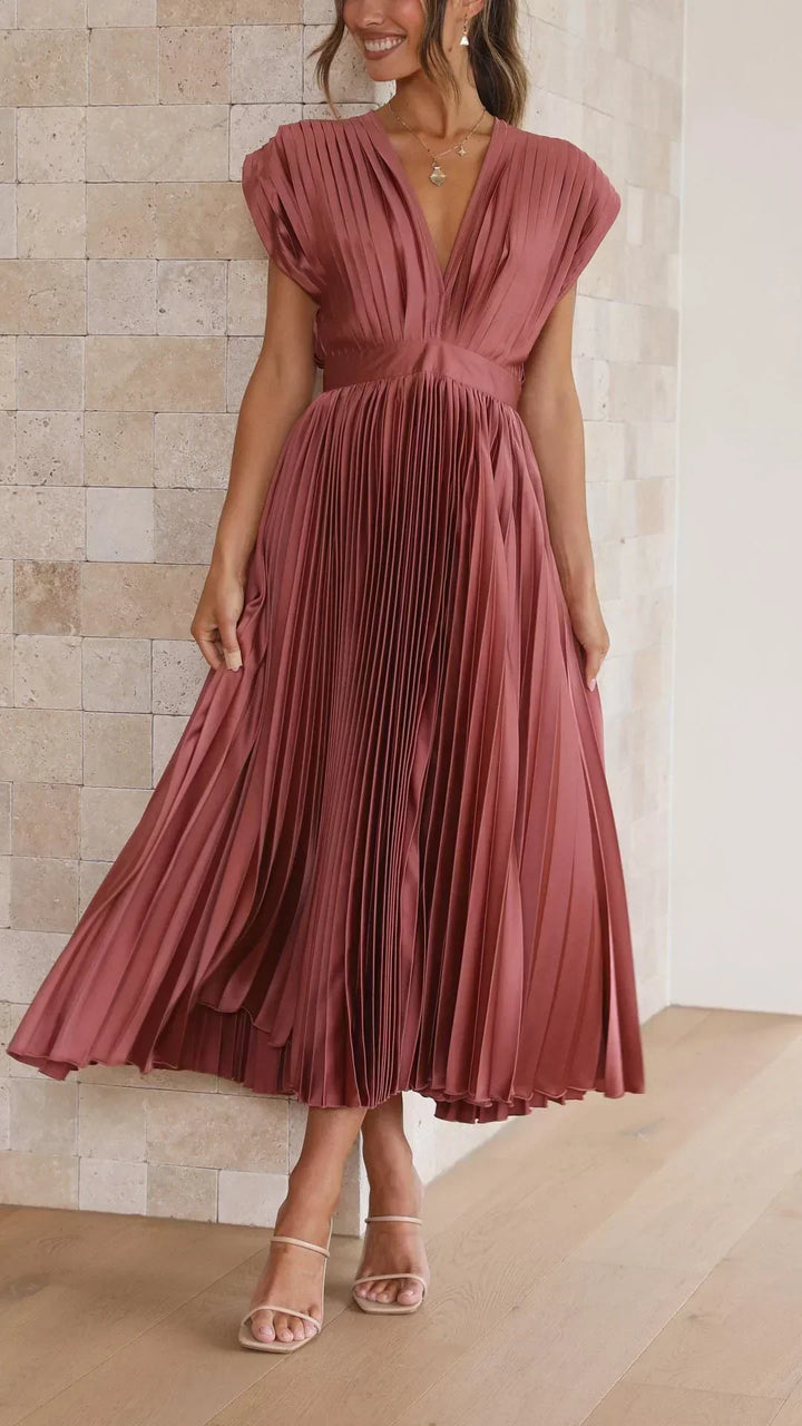 Elegant Plisserte Kjole