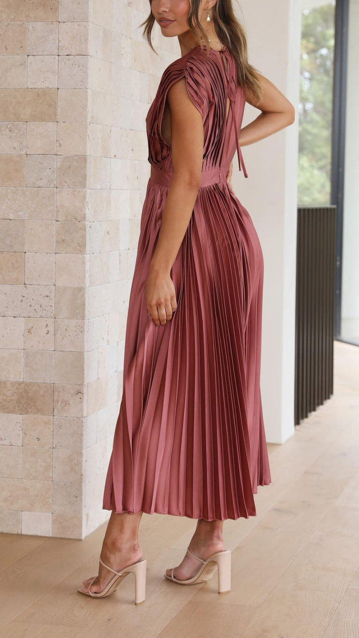 Elegant Plisserte Kjole