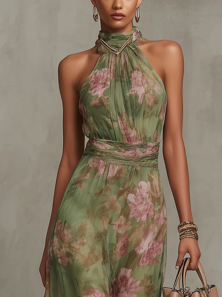 Elegant Lang Blomsterkjole Élise