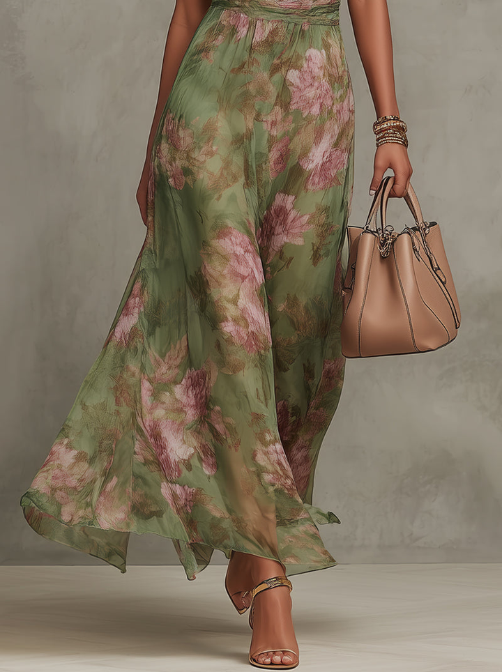 Elegant Lang Blomsterkjole Élise