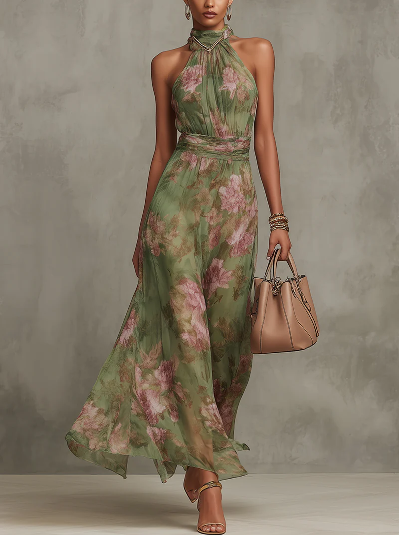Elegant Lang Blomsterkjole Élise