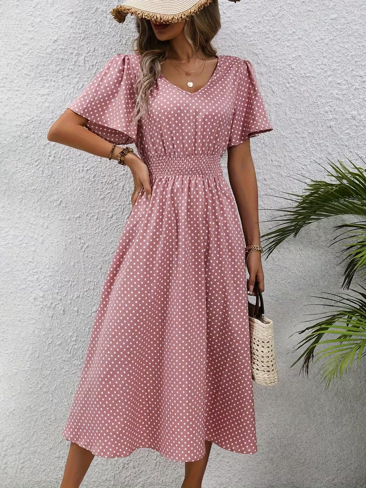 Elegant Kjole Prikket Élisa