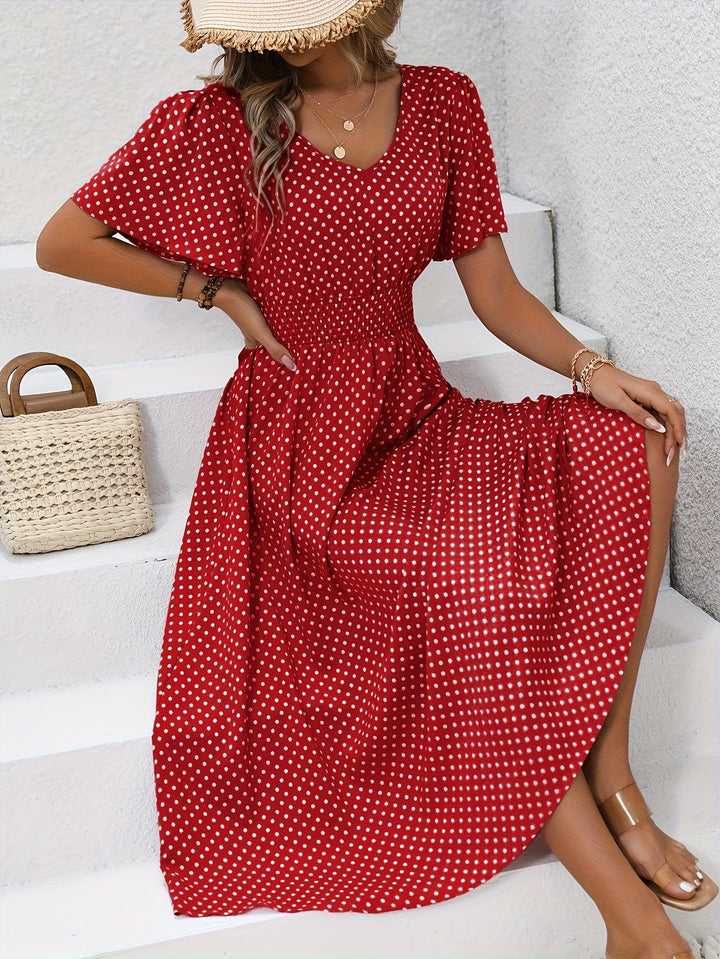 Elegant Kjole Prikket Élisa