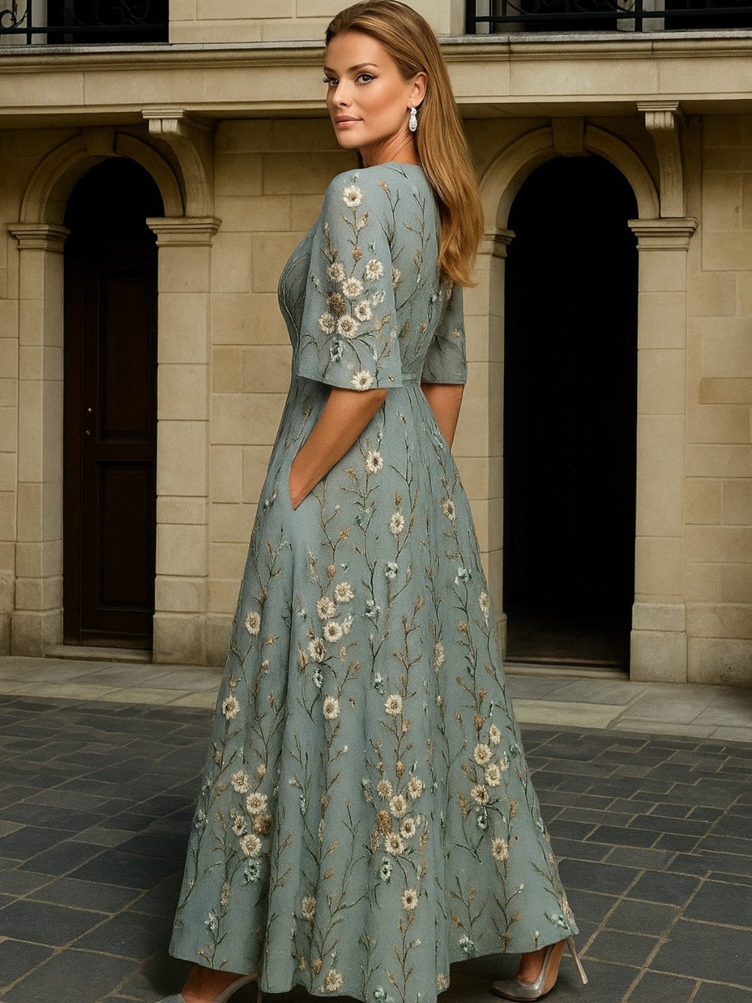 Lang Kjole Eleganse Botanikk