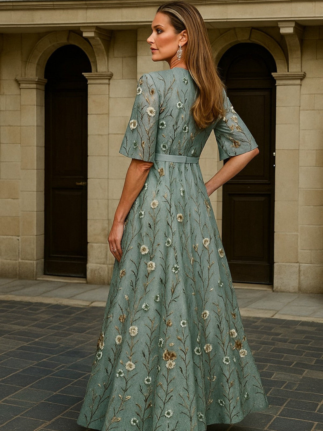 Lang Kjole Eleganse Botanikk